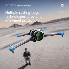 Lenovo A26 Pro Drone 5G WiFi Drone 4K Dual HD Camera Large Screen Remote Controller Brushless Motor Professional Quadcopter Toy