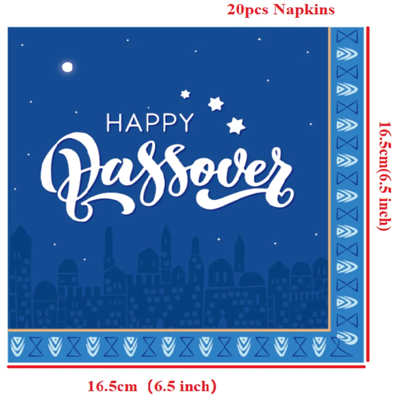 8 Pcs Set Passover Seder Plates 9" /7'' Paper Seder Plates for Pesach Tableware Dinner Party Supplies Passover Decorations