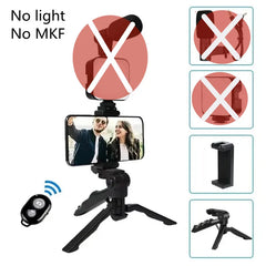 Smartphone Vlogging Kit With Tripod Phone Holder Mini Mic LED Fill Light Starter For Live Stream Video YouTube