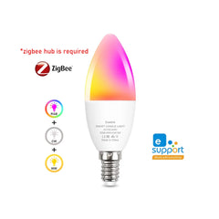 Ewelink E14 Smart Wifi Led Light Bulb Zigbee RGBCW Candle Lamp Works With Alexa Amazon Google Home Yandex Alice Smartthings