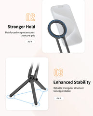 Ulanzi MA30 Carabiner-Mounted Phone Tripod for iPhone 15 14 13 12 Pro/Pro Max Dual-sided Magnet Tripod Desk Mount Phone Handle