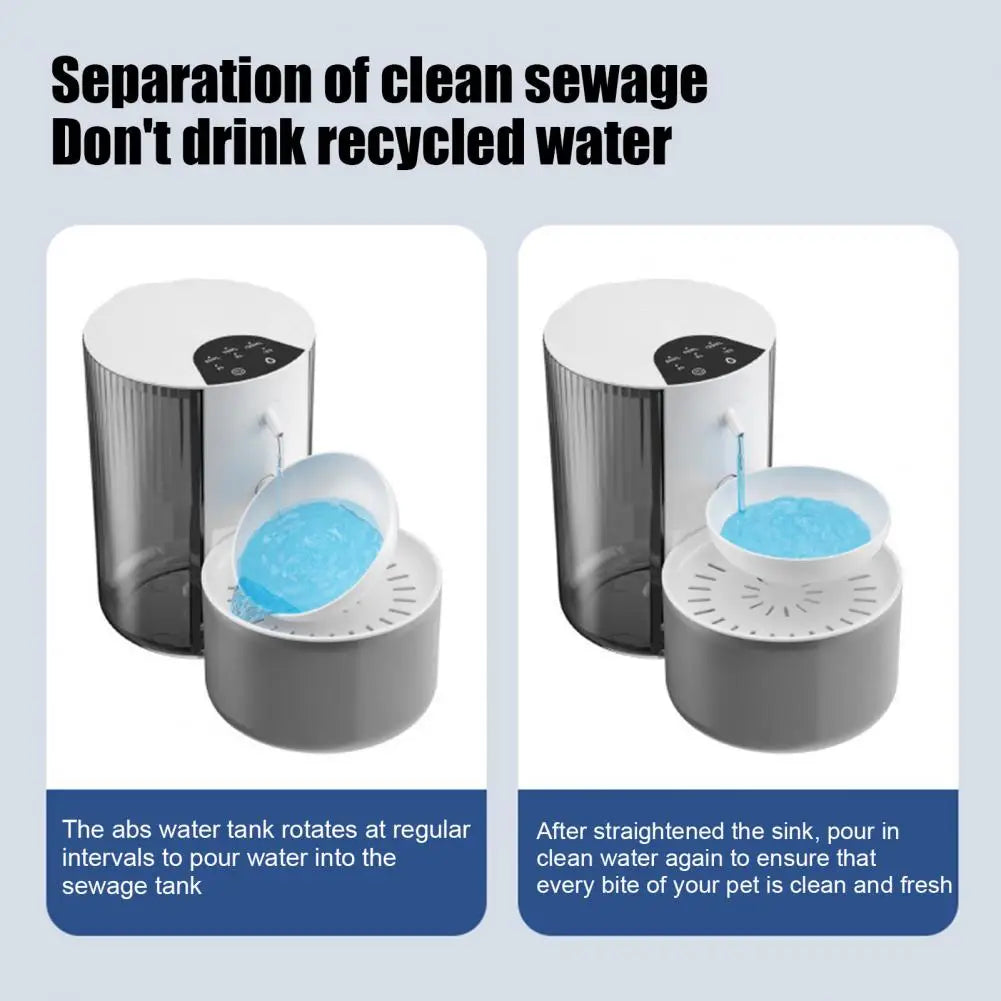 Easy Disassembly Pet Water Fountain Wireless Pet Water Fountain with 3l Capacity for Cats Small Dogs for Clean for Pets