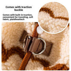 Bulldog Lambs Wool Dog Clothe Winter Warm Wavy Stripes Costume Pet Jacket for Small Medium Dogs Outdoor Pet Accessories