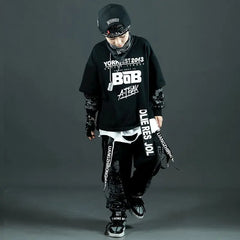 Kids Fashion Hip Hop Clothing Oversize Green Hoodie Streetwear Black Cargo Shorts For Girls Boys Jazz Dance Costume Clothes