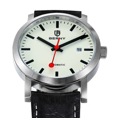 BERNY Watch for Men Automatic Self-Wind Luxury Watch Sappire MIYOTA 8215 Top Luminous 5ATM Mechanical Railroad Wristwatch