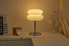 Creamy Bedside Table Lamp USB Tri-Color Dimmable Bedroom Furniture Home Decor