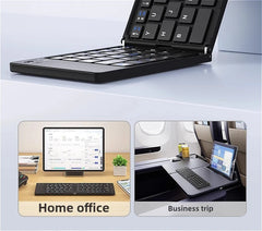 MINGCVIL Mini Foldable Wireless Keyboard Slim Portable Bluetooth Keyboard Rechargeable Folding Keyboard for IOS Windows Android