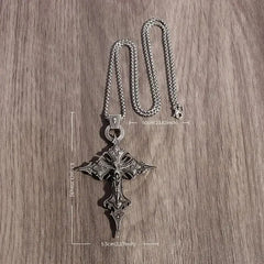 Dante Purgatory Cross Necklace Vintage Christian Passion Jesus Cross Pendant Male and Female Catholic Amulet Jewelry Gift