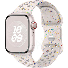Sport Strap for Apple Watch Band 44mm 45mm 46mm 49mm/38mm 40 41mm Colored Particles Rubber Band IWatch Ultra 11 10 9 8 7 6 5 SE
