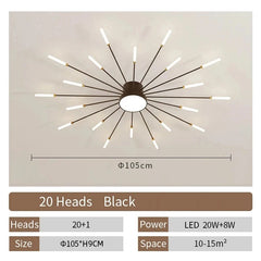 Creative Fan-shaped Rotating Living Room Light Lustre Home Decoration Bedroom LED Ceiling Lamp Modern Dining Room Pendant Lights