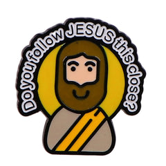 Sacred Jesus Enamel Pins Funny Cartoon Quotes Pin Badge on Backpack Women's Brooches Costume Accessories Fashion Jewelry Gifts