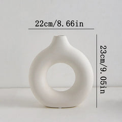 Nordic White Vase Designed Plastic Pot Bud Bottle Floral Arrangement Display Bottle Living Room Decor
