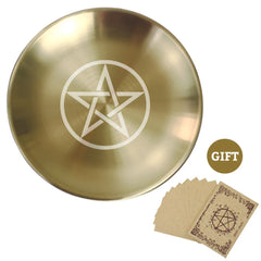 Pagan Ritual Tray Altar Pentagram Plate Crystal Stone Shelves Candle Holder Incense Burner Home Decor Accessories Witch Gift
