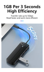 Yottamaster 5Gbps 4-in-1 USB3.0 Hub USB HUB Adapter Expansion Dock Ultra-Slim OTG Adapter Type C For PC iOS Computer Accessorie