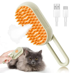 3-in-1 Steam Pet Brush – Spray Massage Grooming Comb Pet Shop