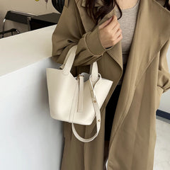 2-Piece PU Leather Tote & Crossbody Bag Set for Women