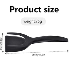 2 in 1 Grip Flip Spatula Clamp Egg Pancake Fish French Toast Omelette Making Non Stick Home Kitchen Cooking Turner Tool