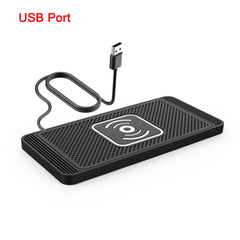 Car Wireless Charger Silicone Non Slip Pad for iPhone 17 16 15 14 Samsung Car Wireless Phone Chargers Fast Charging Station