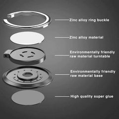 360° Rotating Finger Ring Phone Holder & Magnetic Mount