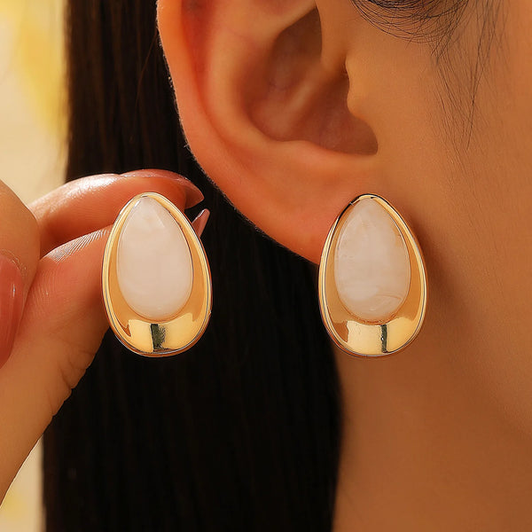 Elegant Dripping Oil Earrings – Luxury Women’s Fashion Jewelry