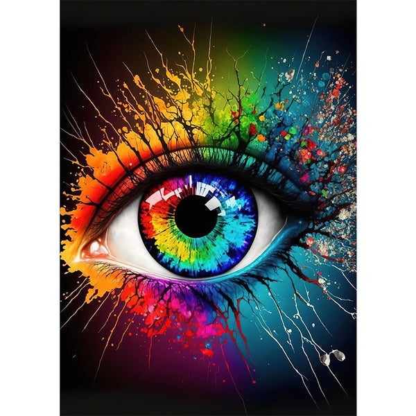 Classic Abstract Eye Canvas Wall Art Poster for Home Decor