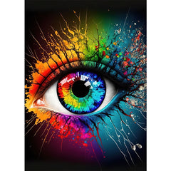Classic Abstract Eye Canvas Wall Art Poster for Home Decor