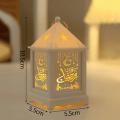 Creative Eid Mubarak Candle Lamp Islamic Ramadan Crescent Moon and Star Night Light Muslim Party Decor Eid Party Supplies