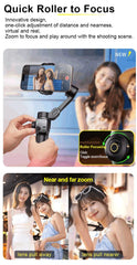 AOCHUAN 3-Axis Handheld Gimbal Phone Stabilizer with Extension Rod  8.0 Anti Shake Face Tracking for Phone Outdoor Shooting Vlog