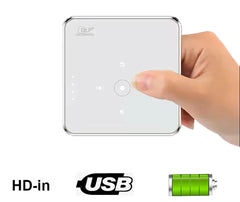 Smartldea DLP HD Mini Projector Built-in Rechargeable Battery Portable Egg Size for Home Office Outdoor Camping Pico Projectors