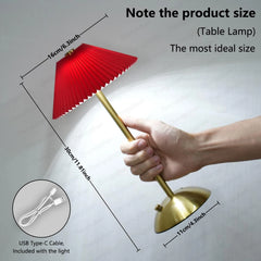 LED Table Lamp Touch Sensor Rechargeable Desktop Night Light Wireless Reading Lamp For Restaurant Hotel Bar Bedroom Decor Light