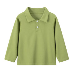 1/2/3 Pcs Children's Solid Color POLO Shirt Boy Handsome Fashion Sports T-shirt Girl Lapel Casual And Comfortable Short Sleeves