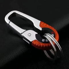 1/5pcs Men's Keychain Hook Stainless Steel Buckle Outdoor Carabiner Climbing Tool Double Ring Fishing Key Ring Car Accessories