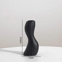 Nordic Vase Imitation Ceramic Flower Bottle Decorative Flowerpot Flower Arranging Ornament Plastic Home Pot Wedding decor