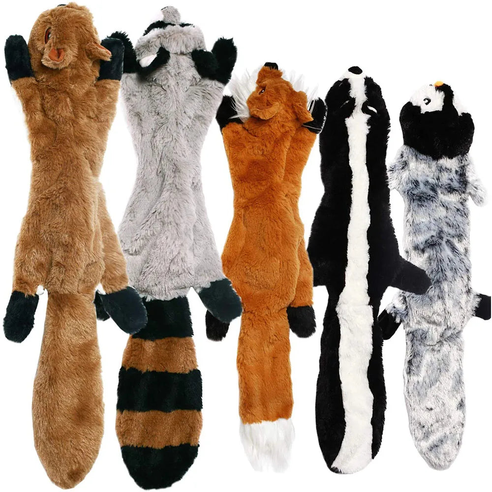 Funny Simulated Animal No Stuffing Dog Toy with Squeakers Durable Stuffingless Plush Squeaky Dog Chew Toy Crinkle Pet Squeak Toy Pet Shop