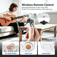 NEEWER BASICS Magnetic Wireless Remote Control Phone Camera Grip with 2 in 1 Light  For   iPhone MagSafe Samsung