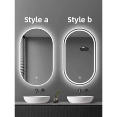 Oval Smart Mirror Defogging Bathroom Mirror with Light Led Vanity Mirror Wall Hanging Full Body Mirror Shower Mirror Spiegel