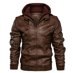 Men's Leather Jackets Autumn Casual Motorcycle PU Jacket Biker Leather Coats Brand Clothing EU Size SA722