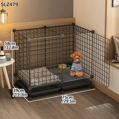 Dog Cage Small Dog Indoor with Separate Toilet Household Corgi Teddy Pomeranian House Kennel Dog Pet Fence Pet Shop