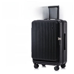 30-Inch Expandable Luggage Suitcase with Carry-On 20-Inch Flip Cover Pull Rod PC Travel Bag Large Capacity Side Opening Silent