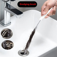 Pipe Dredging Brush Bathroom Hair Sewer Sink Cleaning Brush Drain Cleaner Flexible Cleaner Kitchen Clog Plug Hole Remover Tool Kitchen Tools, Kitchen Cleaning