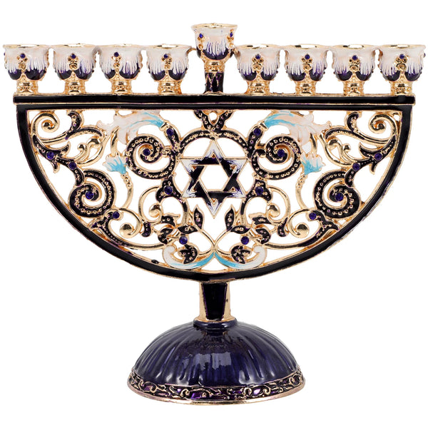 Elegant Metal Holder Decorative Judaica Menorah Hanukkah Stick For Home Party Office Romantic Atmosphere