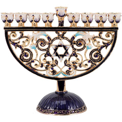 Elegant Metal Holder Decorative Judaica Menorah Hanukkah Stick For Home Party Office Romantic Atmosphere