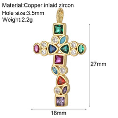 Y2K Boho Cross Our Lady Necklace for Women Golden Jesus Angel Choker Diy Pendant Stainless Steel Chain High Quality Jewelry