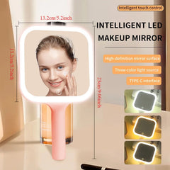 Modern LED Vanity Mirror with 3 Color Lights – Touch Makeup Mirror Home Decor