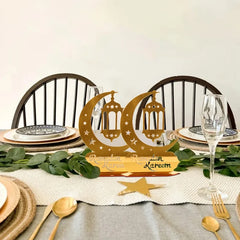 Ramadan Tray Table Centerpieces Plate Acrylic Ramadans Eid Mubarak Decorations for Home 2025 Islam Muslim Festival Party Gifts