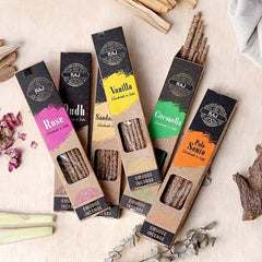 Natural Handmade in Indian White Sage Incense Sticks Resin Palo Santo Argentinian Lavender Jasmine Flavor Scents for Home