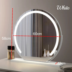 Vanity Makeup Mirror with Lights Detachable 15x Magnification 3 Color Lighting Modes Touch Screen Control 360°Rotation