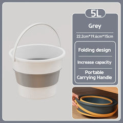 5/10/17L Portable Folding Bucket Multifunctional Thickened Silicone Bucket for Car Washing and Fishing Camping Folding Bucket