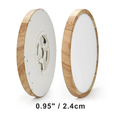 Home Decor LED Ceiling Light Wood Grain & White 3 in 1 Lighting Colors Home Lighting Kitchen Bedroom Bathroom Round Flush Ceiling Lamp