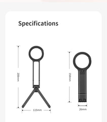 Ulanzi MA30 Carabiner-Mounted Phone Tripod for iPhone 15 14 13 12 Pro/Pro Max Dual-sided Magnet Tripod Desk Mount Phone Handle